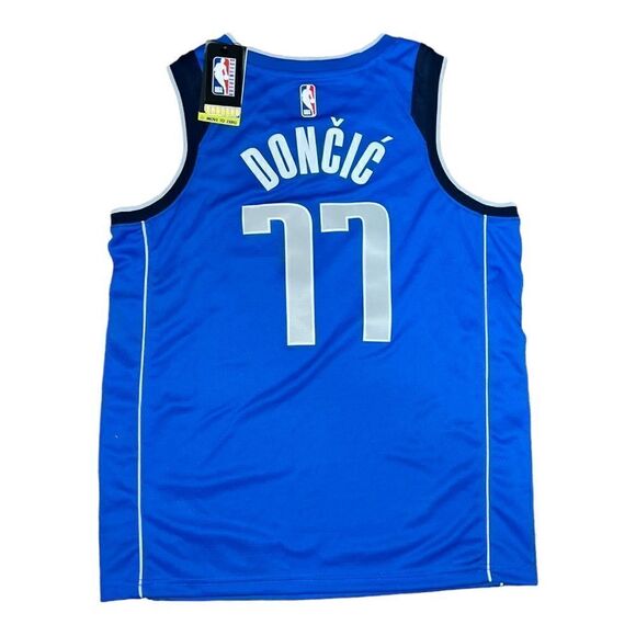 Dallas Mavericks Doncic Icon Edition 2022/23 NBA Swingman Jersey Game Royal - Picture 7 of 11